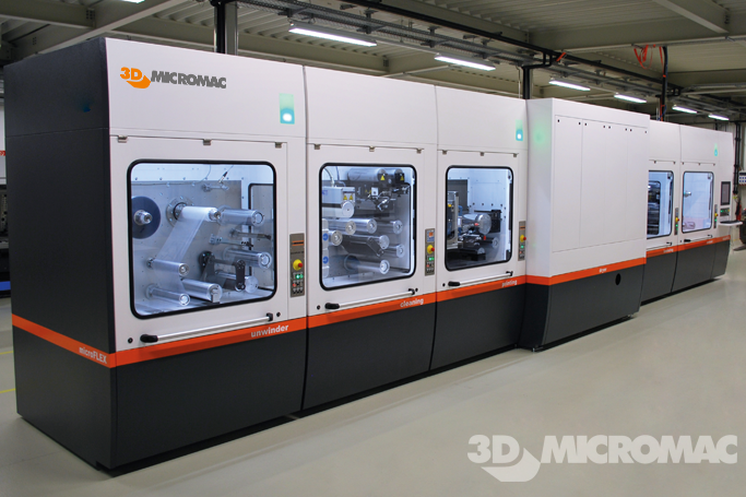 microFLEX (R) roll-to-roll coater and microlaser scriber; (c) 3D-Micromac AG